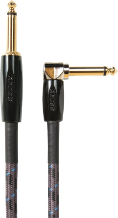 BIC-10A Guitar Cable - Angled/Straight 1/4 inch. Connectors, 10'/3m length