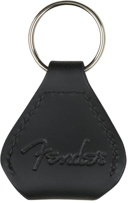 Fender Leather Pick Holder Keychain Black