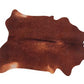 Vegan Cow Drum Rug 6' X 5.25' - 6' X 5.25' Betsy Red Brown