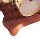 Vegan Cow Drum Rug 6' X 5.25' - 6' X 5.25' Betsy Red Brown