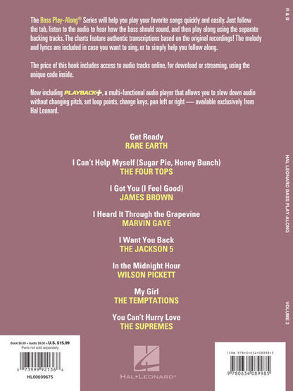 R&B - Bass Play-Along Volume 2 - Book/Online Audio