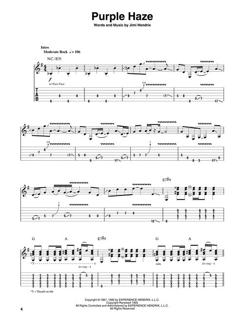 Hendrix, Jimi - Guitar Play-Along Volume 47 - Book/Online Audio
