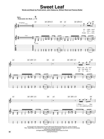 Black Sabbath - Guitar Play-Along Volume 67 - Book/Online Audio