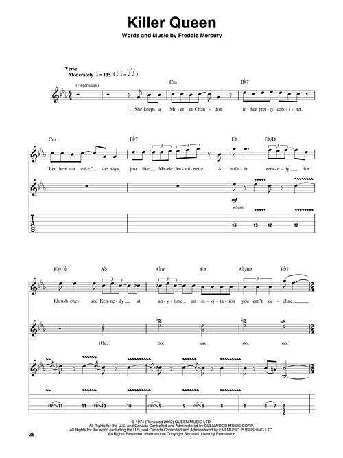 Queen - Guitar Play-Along Vol. 112 - Book/Online Audio