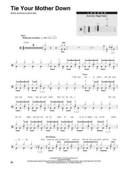 Queen - Drum Play-Along Vol. 29 - Book/Online Audio