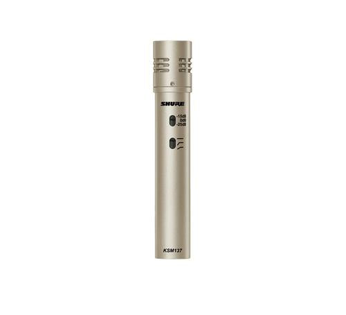 Shure Ksm137 Cardioid Studio Condenser Mic (champagne) Windscreen And Case - Champagne