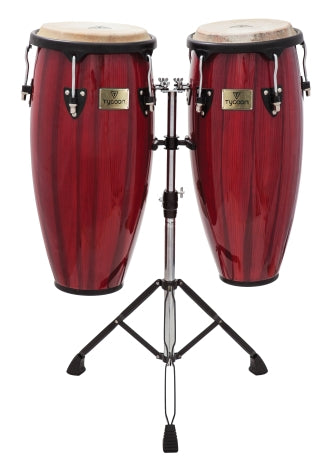 Artist Hand-Painted Series Red Congas - 10 inch. & 11 inch.