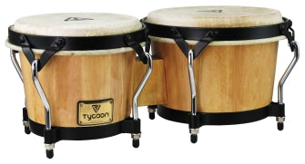 Supremo Series Natural Finish Bongos - 7 inch. & 8-1/2 inch.