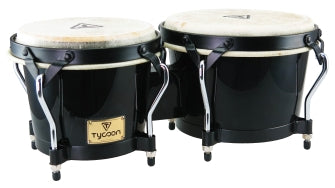 Supremo Series Black Finish Bongos - 7 inch. & 8-1/2 inch.