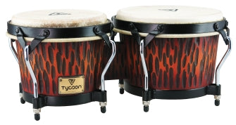 Supremo Series Chiseled Orange Finish Bongos - 7 inch. & 8-1/2 inch.
