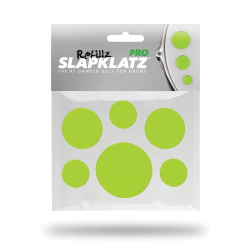 SlapKlatz Pro Refillz - 12 Gel Pads No Case - Alien Green