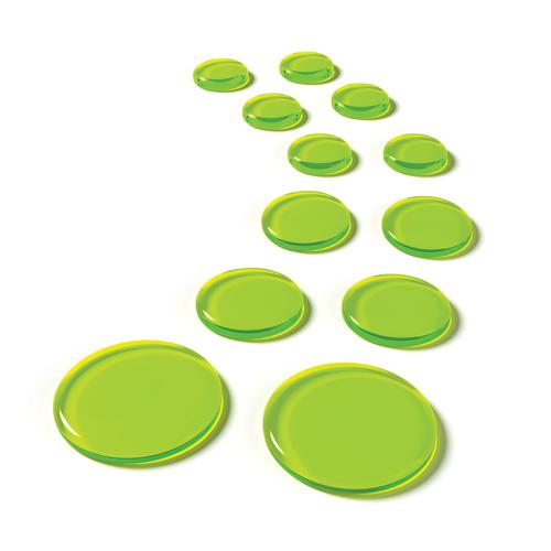 SlapKlatz Pro Refillz - 12 Gel Pads No Case - Alien Green