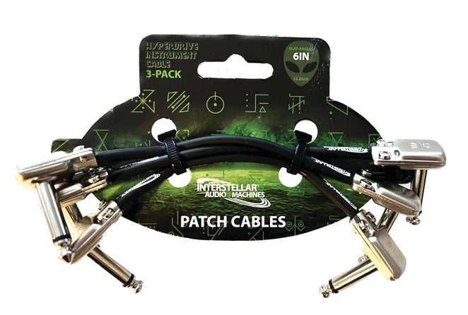 Hyperdrive Premium Instrument Patch Cables – 6 inches (3-Pack)