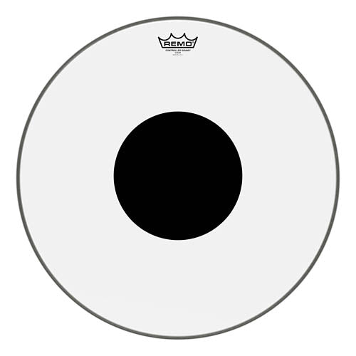 Controlled Sound Series Clear Black Dot Drumhead - 20 inch.