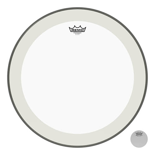 Bass, Powerstroke 4, Clear, 20“ Diameter, With Impact Patch