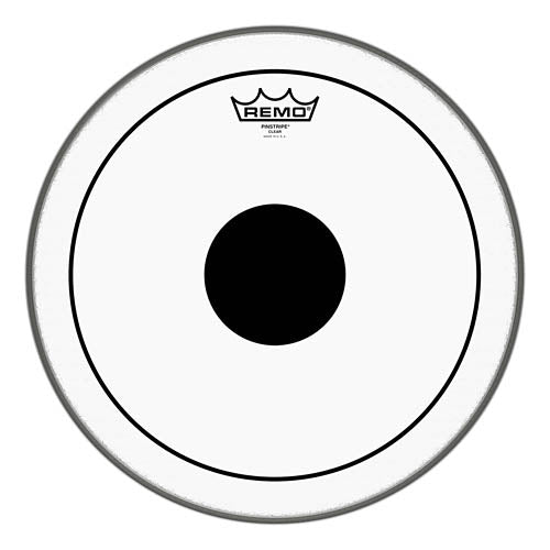 Batter, Pinstripe, Clear, 8“ Diameter, Black Dot