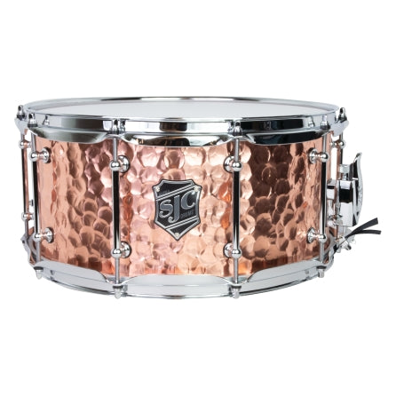 Alpha Copper Snare, 6.5x14, 1.2mm Polished Hammered Copper Shell, Tube Lugs, Chrome Har - 1.2mm Polished Hammered Copper shell
