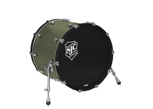 Navigator Bass Drum 18x22 Deep Olive, Chrome Hw - Deep Olive