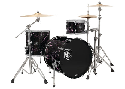 Navigator 3pc Kit (8x12,16x16,18x22) Black W/ Pink Splatter, Chrome Hw - Black w/ Pink Splatter