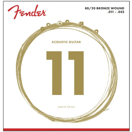 80/20 Bronze Acoustic Strings, Ball End, 70CL .011-.052 Gauges (6)