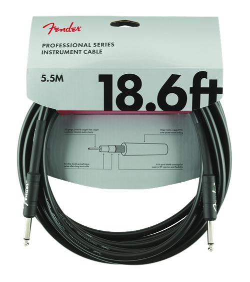 Professional Series Instrument Cable, Straight/straight, 18.6', Black - Straight/Straight, 18.6', Black