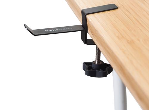 Frameworks Headphone Hanger That Clamps onto Desktop Edge