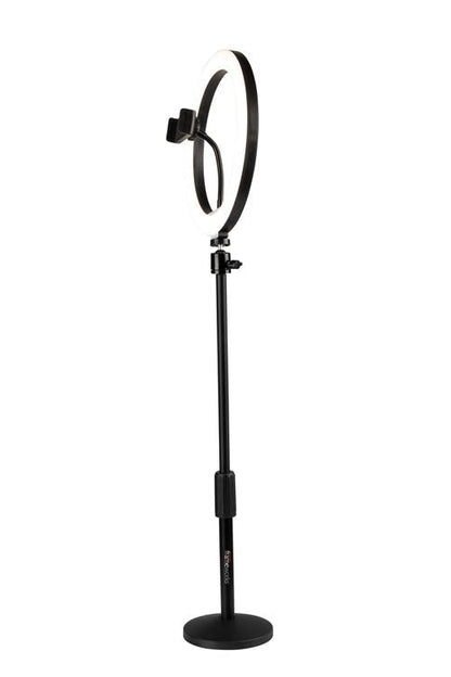 Ring Light Round Base Desktop Stand W/ Phone Clamp