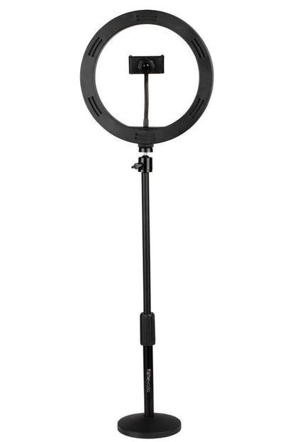 Ring Light Round Base Desktop Stand W/ Phone Clamp