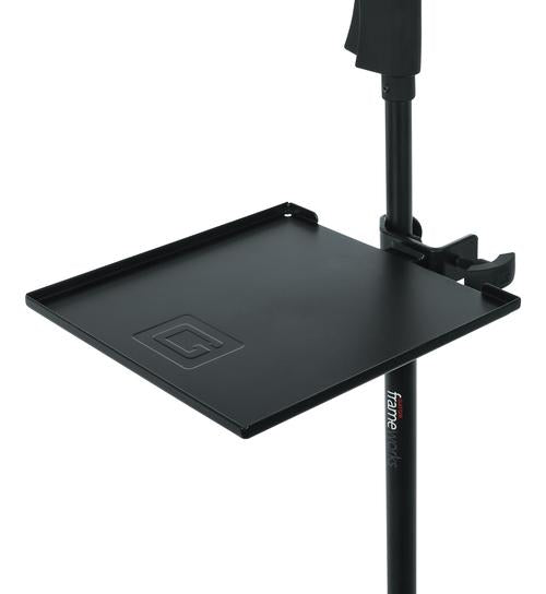 Gator Frameworks Small Microphone Stand Clamp-on Utility Shelf, Capacity Up To 10lbs.