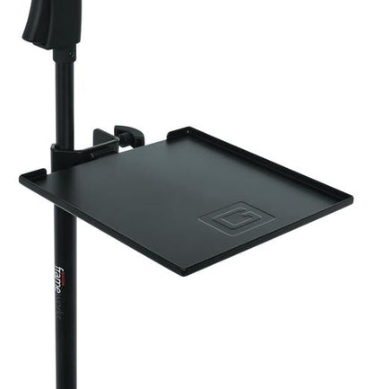 Gator Frameworks Small Microphone Stand Clamp-on Utility Shelf, Capacity Up To 10lbs.