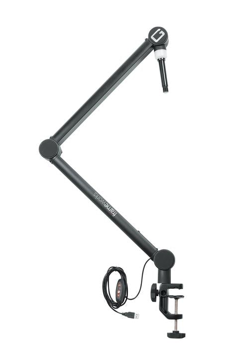 Professional Desktop Broadcast/Podcast Microphone Boom Stand with On-Air Indicator