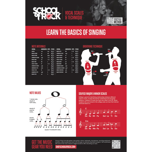 School Of Rock Vocal Scales And Technique Poster