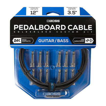 Boss BCK-12 Pedal Board Cable Kit, 12 Connectors , 12ft / 3.6M Cable