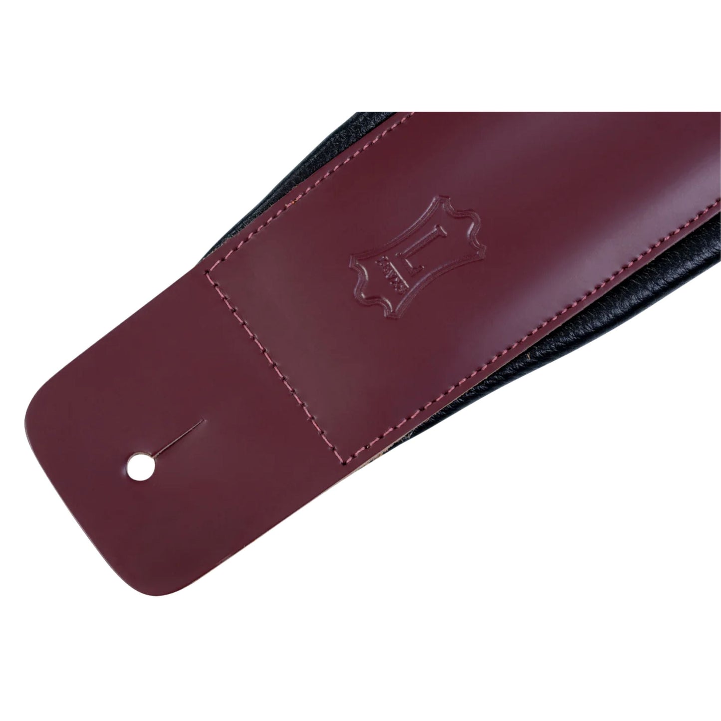 Larsen Leather Deluxe Series Guitar Strap - Burgundy