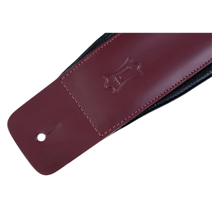 Larsen Leather Deluxe Series Guitar Strap - Burgundy