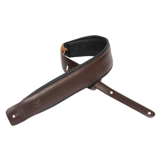 Larsen Leather Deluxe Series Guitar Strap - Dark Brown