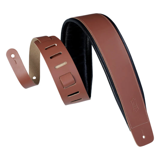 Larsen Leather Deluxe Series Guitar Strap - Walnut
