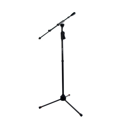 Frameworks Tripod Mic Stand With Telescoping Boom And Deluxe One-handed Clutch
