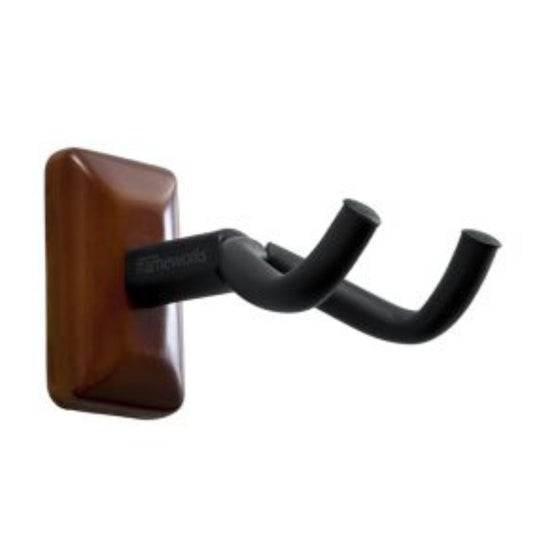 Frameworks Wall Mounted Guitar Hanger with Mahogany Mounting Plate