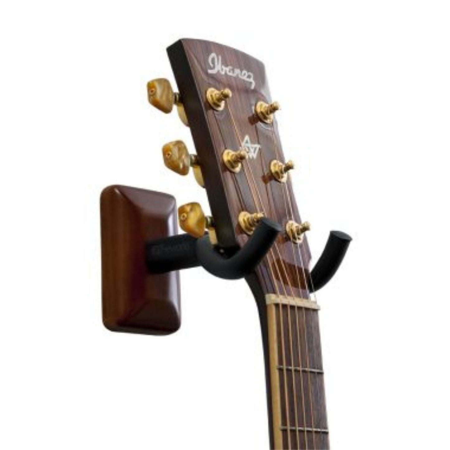 Frameworks Wall Mounted Guitar Hanger with Mahogany Mounting Plate
