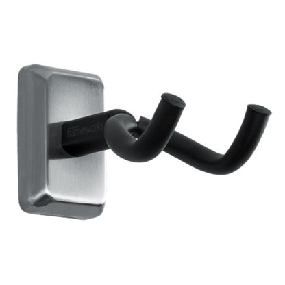 Frameworks Wall Mounted Guitar Hanger with Satin Chrome Mounting Plate