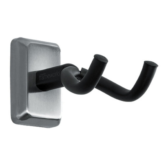 Frameworks Wall Mounted Guitar Hanger with Satin Chrome Mounting Plate