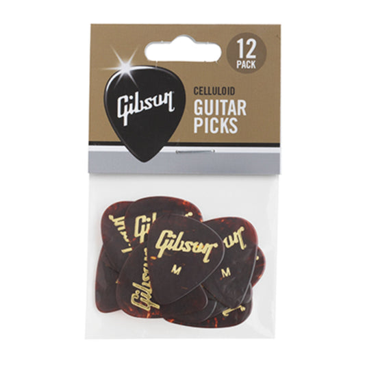 Gibson Tortoise Picks, 12 Pack - Medium