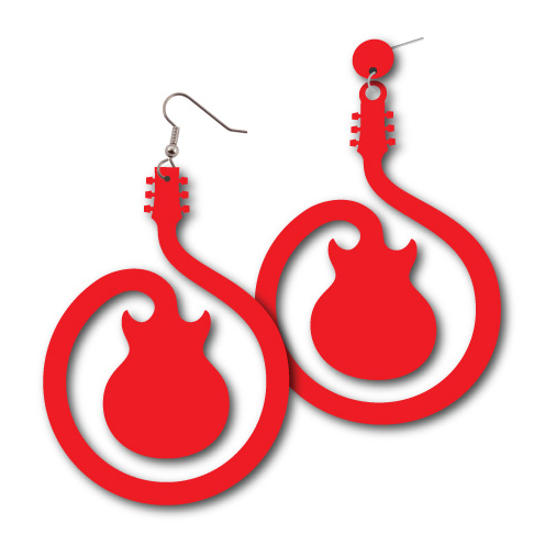 Guitar Swirl Earrings