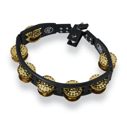 Cyclops Mounted Dimpled Tambourine - Brass