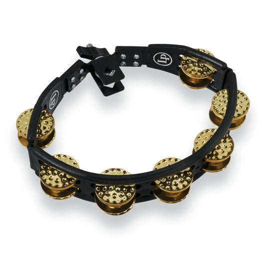 Cyclops Mounted Dimpled Tambourine - Brass