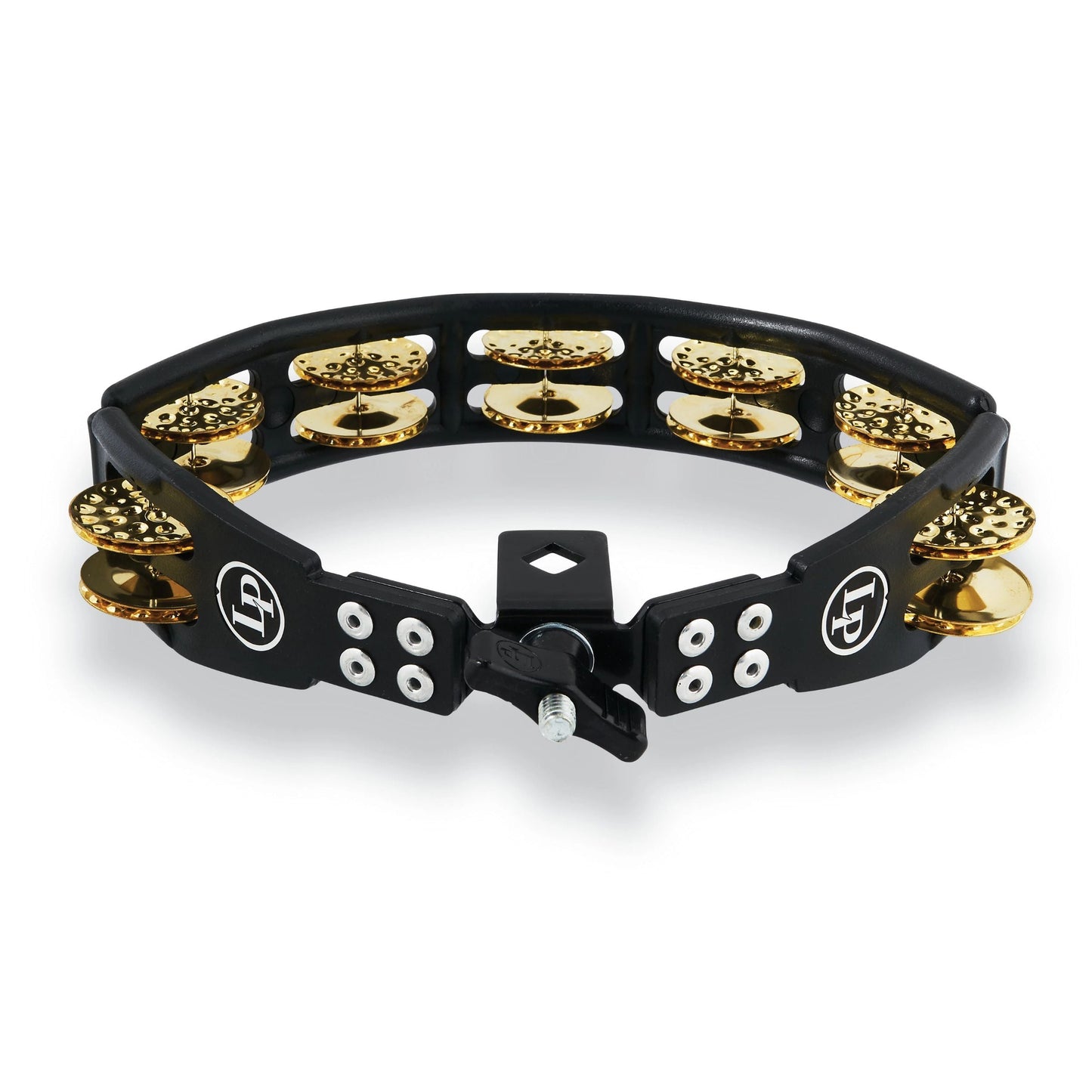 Cyclops Mounted Dimpled Tambourine - Brass