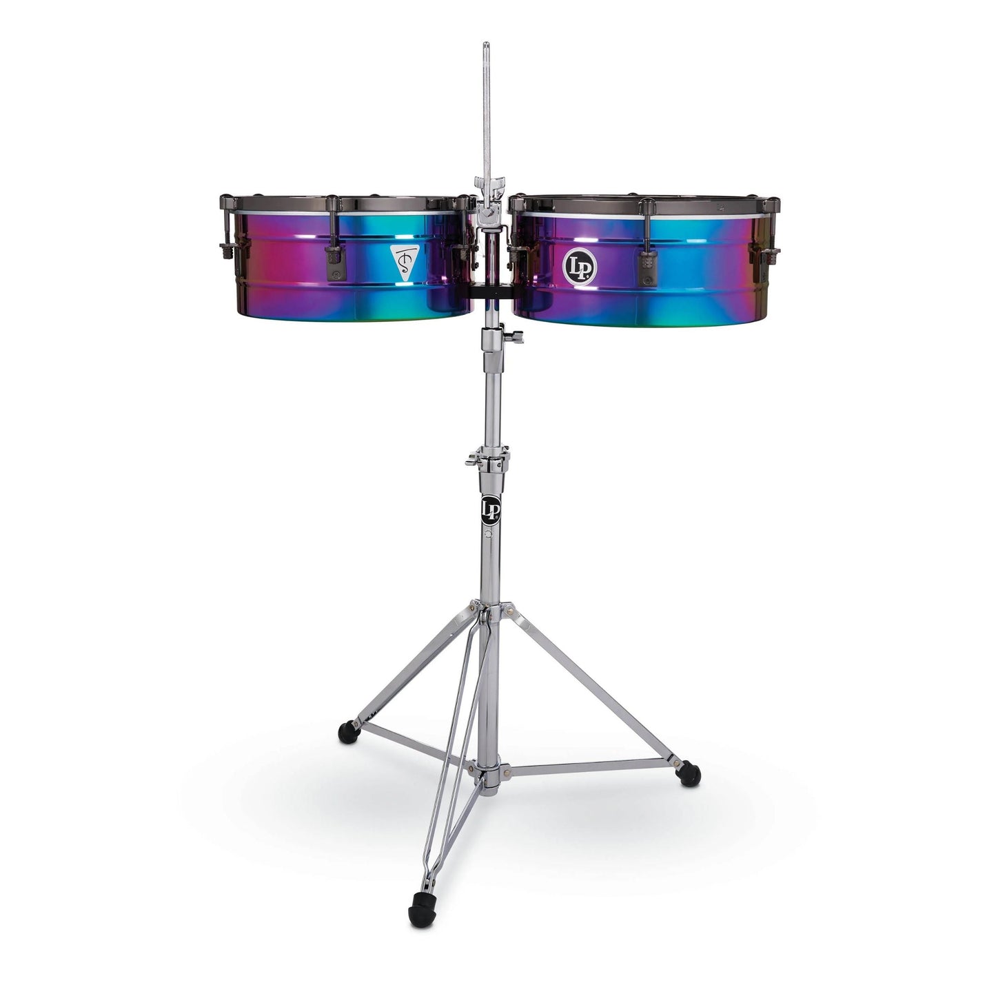 Tony Succar 14" & 15" Timbales - Rainbow Chrome w/ Black Nickel