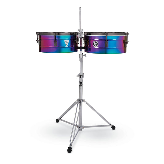 Tony Succar 14" & 15" Timbales - Rainbow Chrome w/ Black Nickel