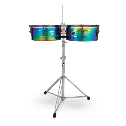 Tony Succar 14" & 15" Timbales - Rainbow Chrome w/ Black Nickel